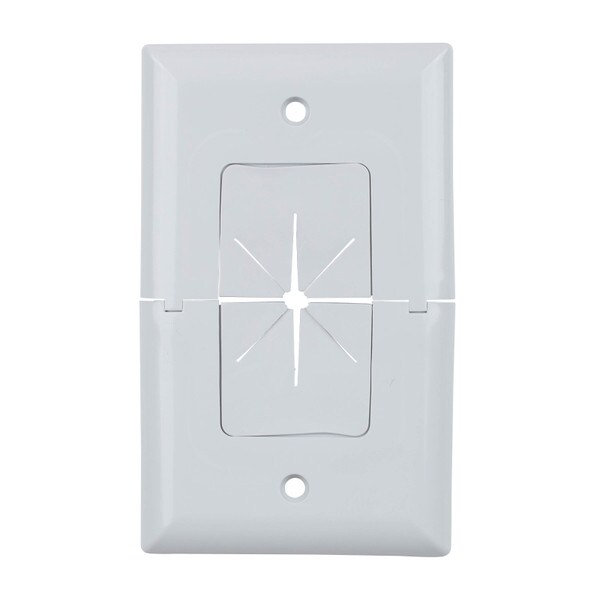 Main product image for DataComm 45-0017-UWH Split Plate with Flexible Opening Ultra White261-5490
